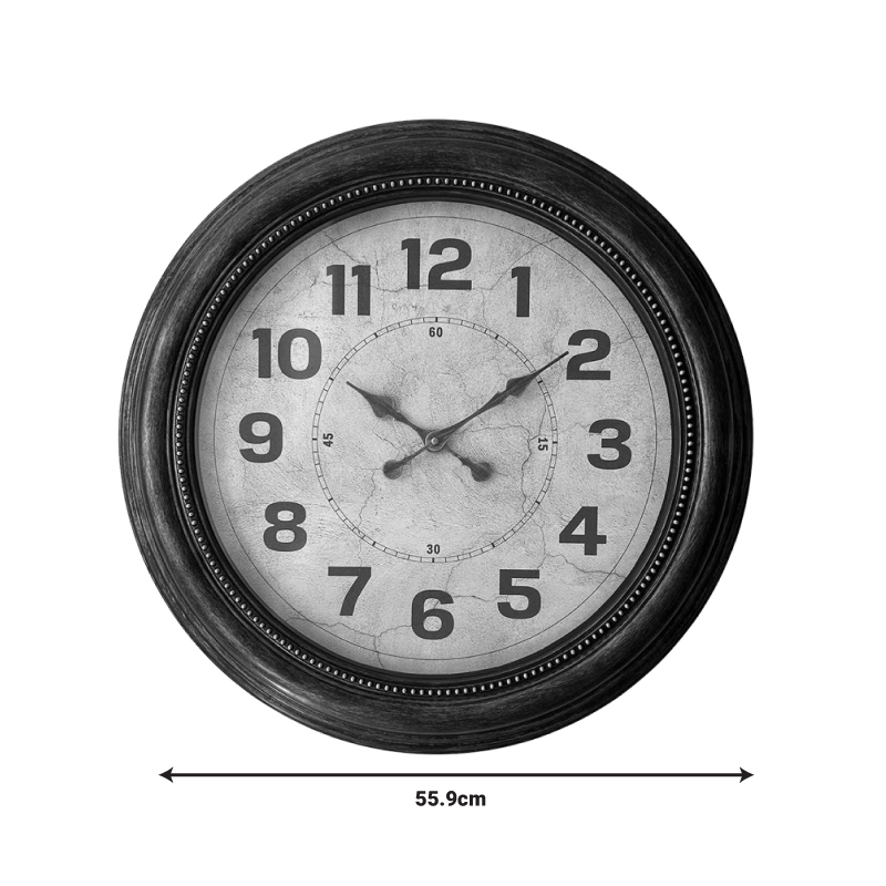 Napol Inart wall clock in antique black and gold tone D55.9x5.8cm - Image 2