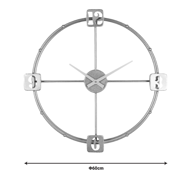 Wall clock Hunga Inart metal in gold color 60x7.5x60cm - Image 2