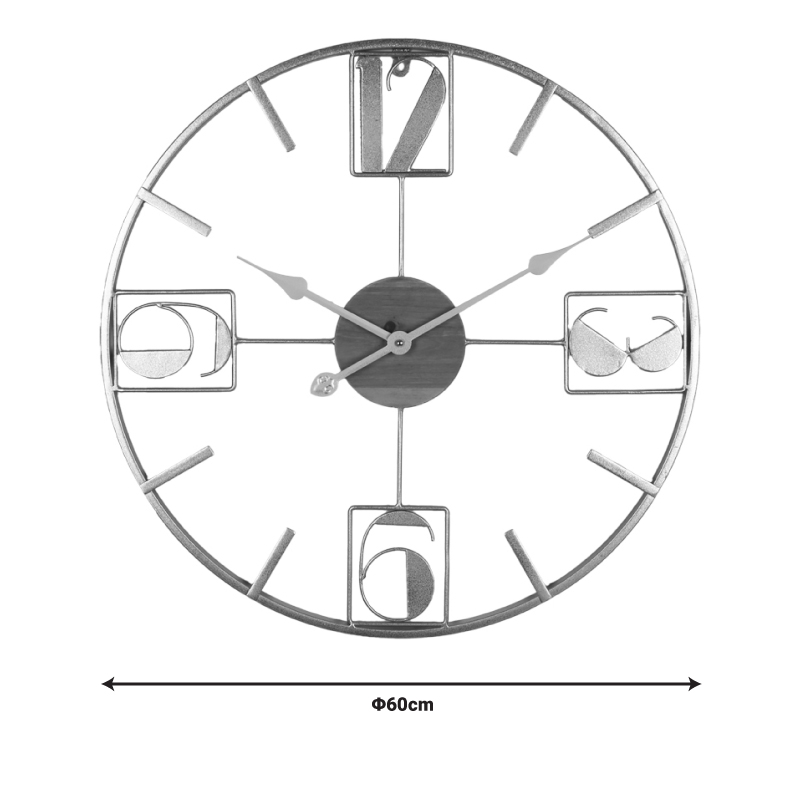 Wall clock Karf Inart metal in gold color 60x3x60cm - Image 2