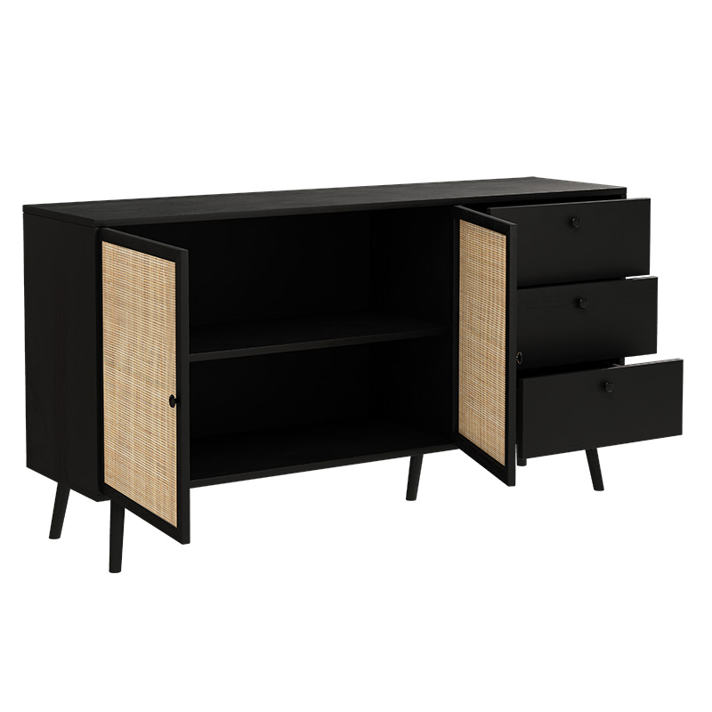 Buffet Oslo pakoworld blacknatural 150x39x79cm - Image 3