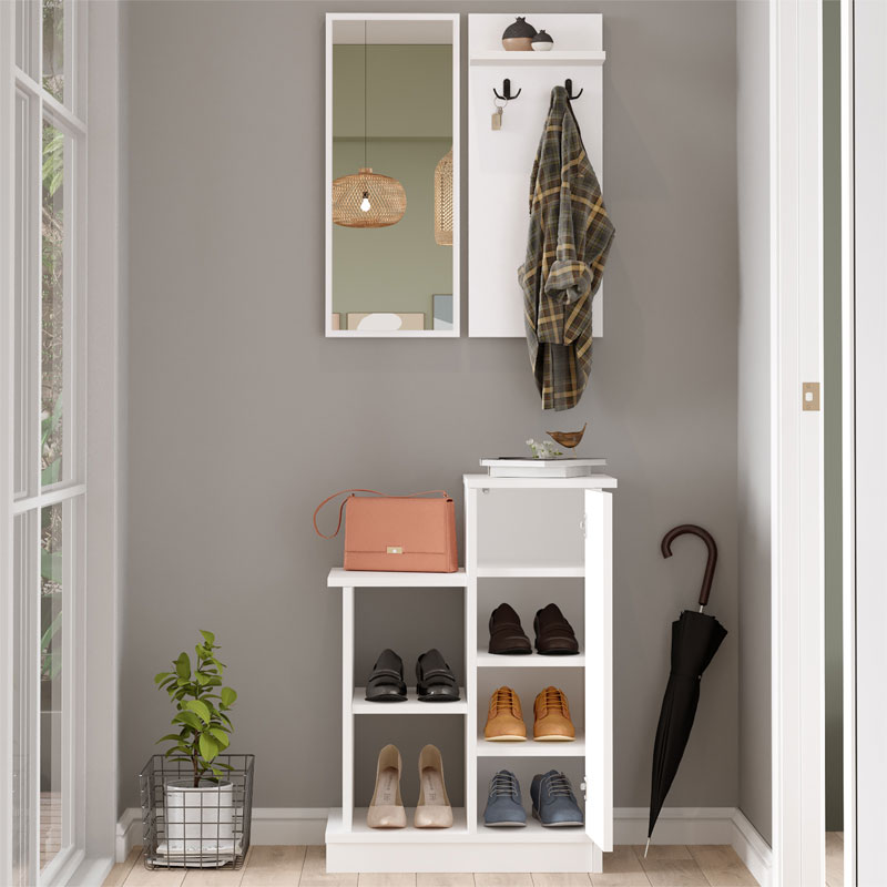 Entrance unit Wizbo pakoworld melamine white 61x37x82.5cm - Image 3