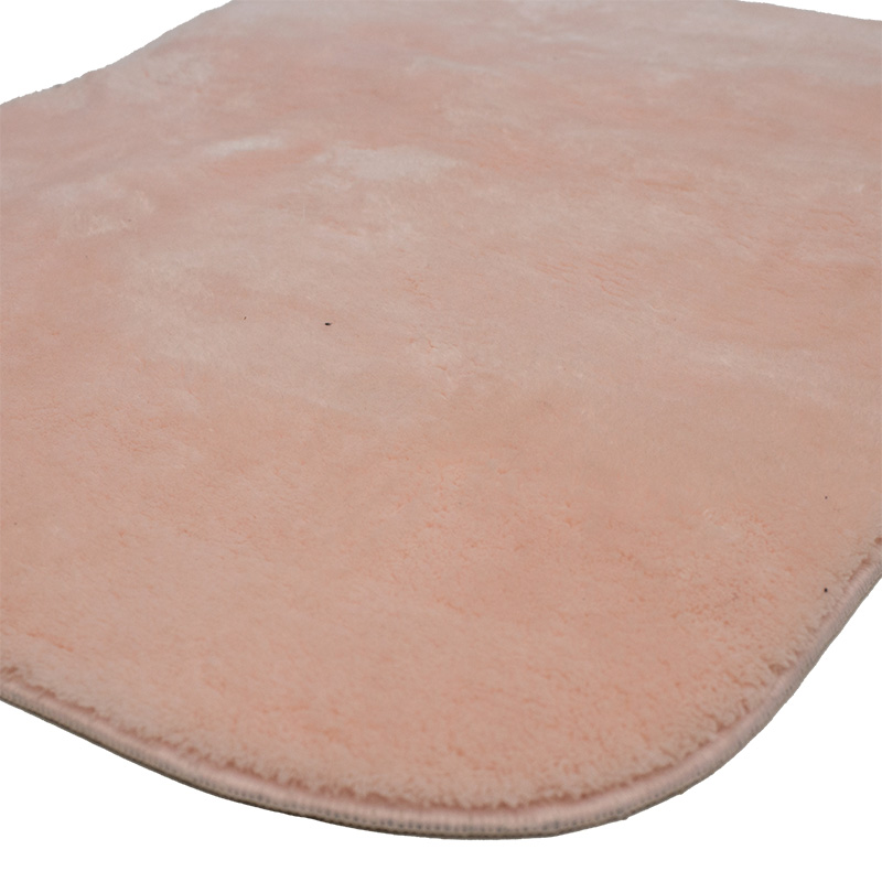 Bath mat PWC-0055 pakoworld set 2pcs microfiber pink 90x60cm - Image 2