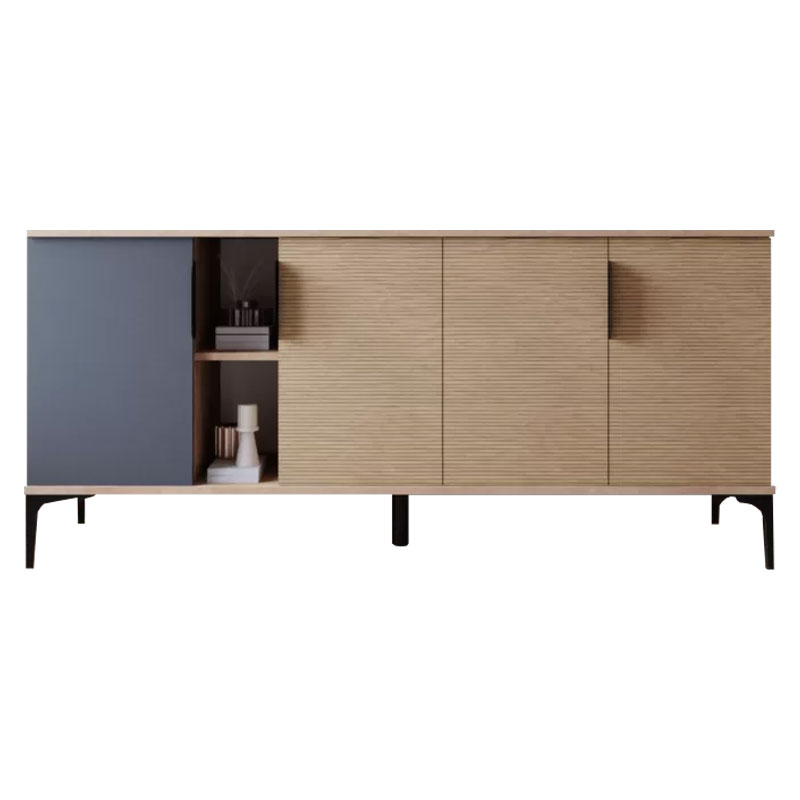 Buffet Tajesy pakoworld melamine dark grey-oak 180x40x78cm - Image 3