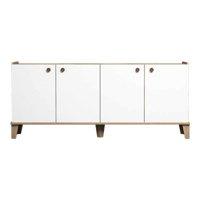 Lethak pakoworld sideboard in oak-white shade 180x41x78cm - Image 3