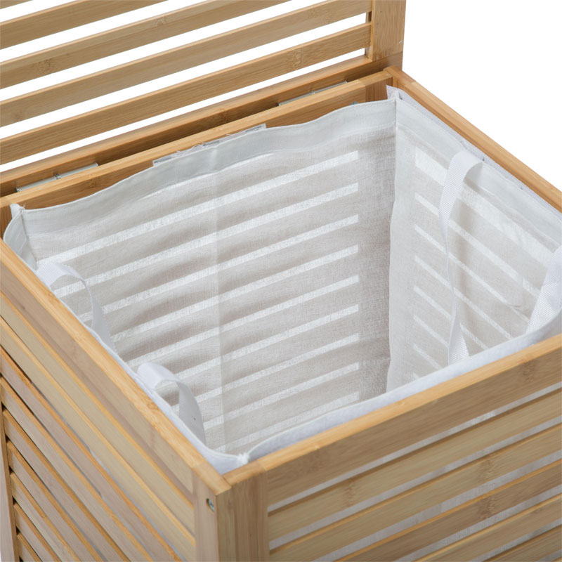 Laundry basket Africa pakoworld natural 40x38x58cm - Image 3