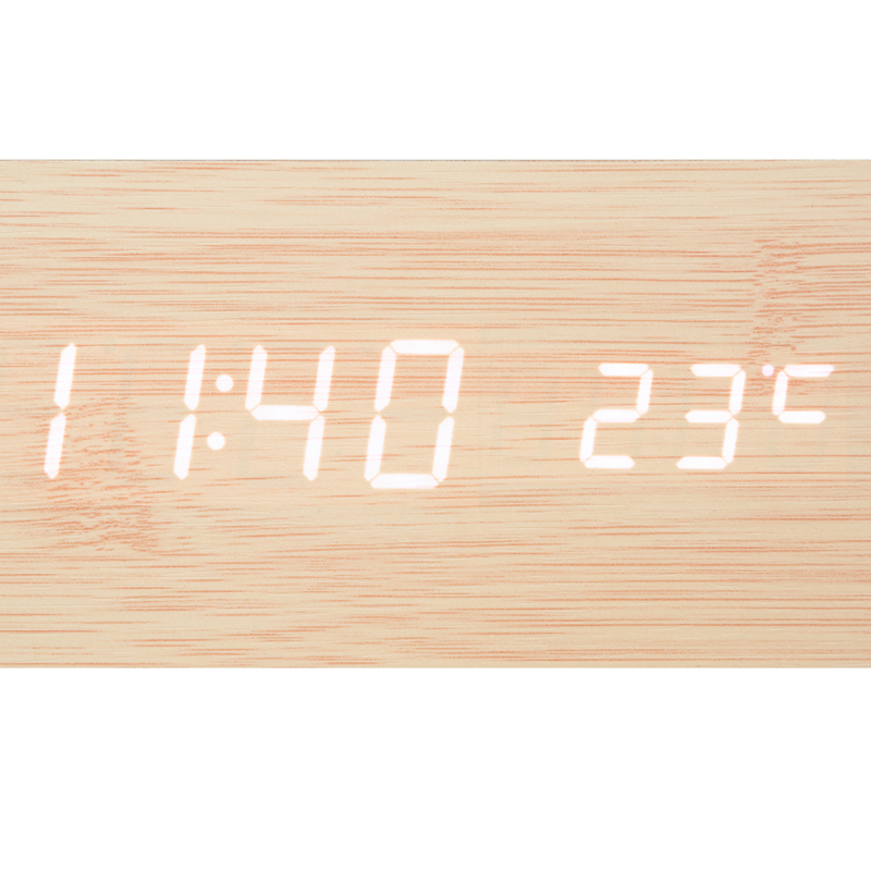 Table clock Gamiel pakoworld natural color mdf 15x4x7cm - Image 5
