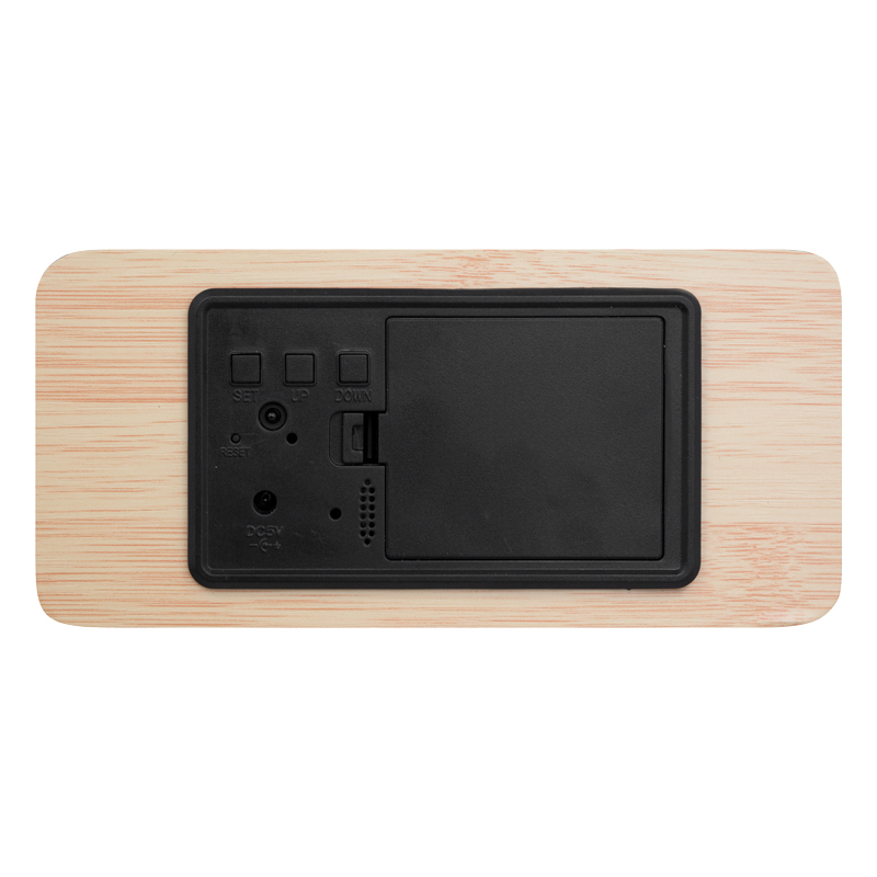 Table clock Gamiel pakoworld natural color mdf 15x4x7cm - Image 3