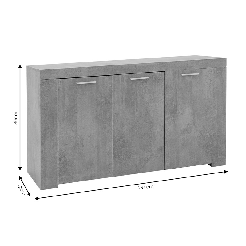 Buffet Joanna pakoworld grey antique 144x42x80cm - Image 3