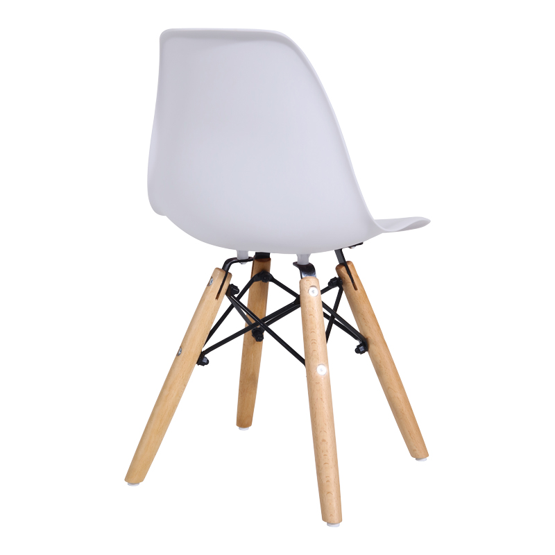 Julita chair for children pakoworld PP white pp and natural beech wood 35x31x57.5cm - Image 5