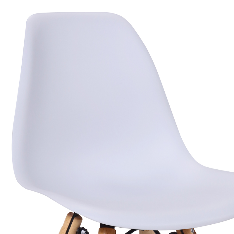 Julita chair for children pakoworld PP white pp and natural beech wood 35x31x57.5cm - Image 2