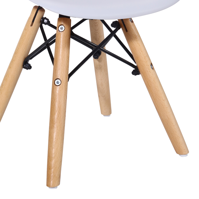 Julita chair for children pakoworld PP white pp and natural beech wood 35x31x57.5cm - Image 6